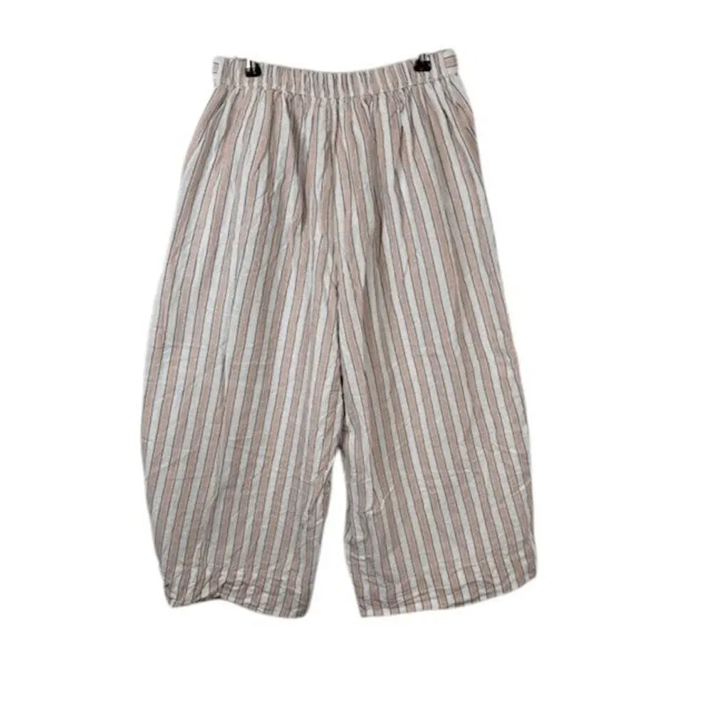 American Eagle Linen Blend‎ High-Waisted Side Button Culottes Lined Size Medium